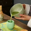 ensemble de fabrication de matcha japonais, brosse matcha en bambou, bol matcha exquis, boîte cadeau avec fouet, outils à thé somptueux, grands cadeaux, 7 pièces
