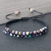 bracelet tressé réglable en pierre empereur violet naturel pour hommes et femmes, ultissée à la main, bijoux classiques, mode