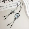 Pendentif papillon pour téléphone portable, breloque bibelot, bricolage, style chinois, calligraphie faite à la main, sangle, anti-perte, confronrette
