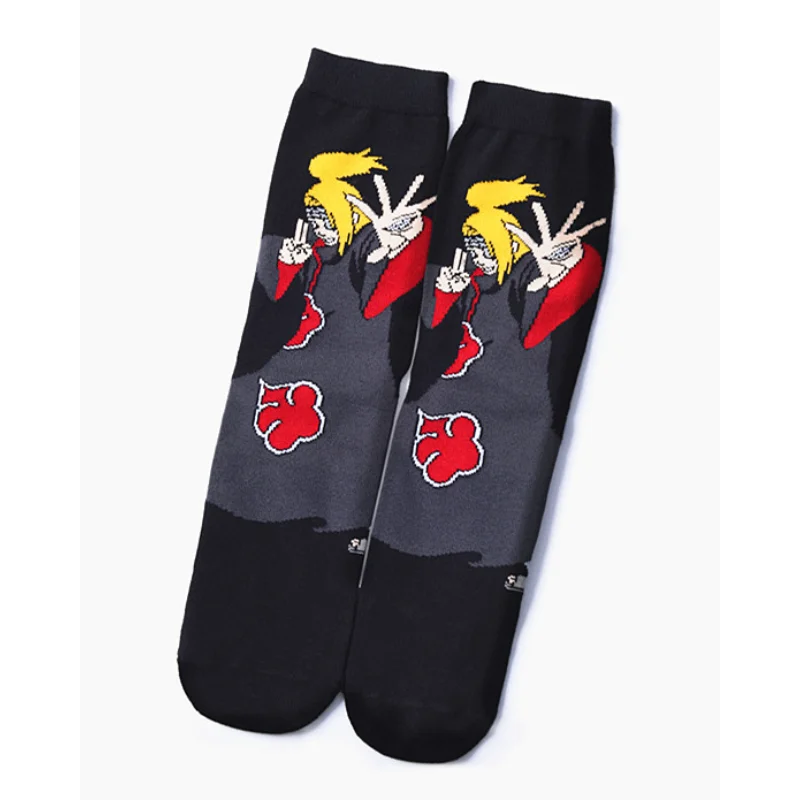 naruto hommes chaussettes mode coton impression tube moyen chaussette dessin animé couple sport chaussettes décontracté respirant confortable bas naruto hommes chaussettes mode coton impression tube moyen chaussette dessin animé couple sport chaussettes décontracté respirant confortable bas
