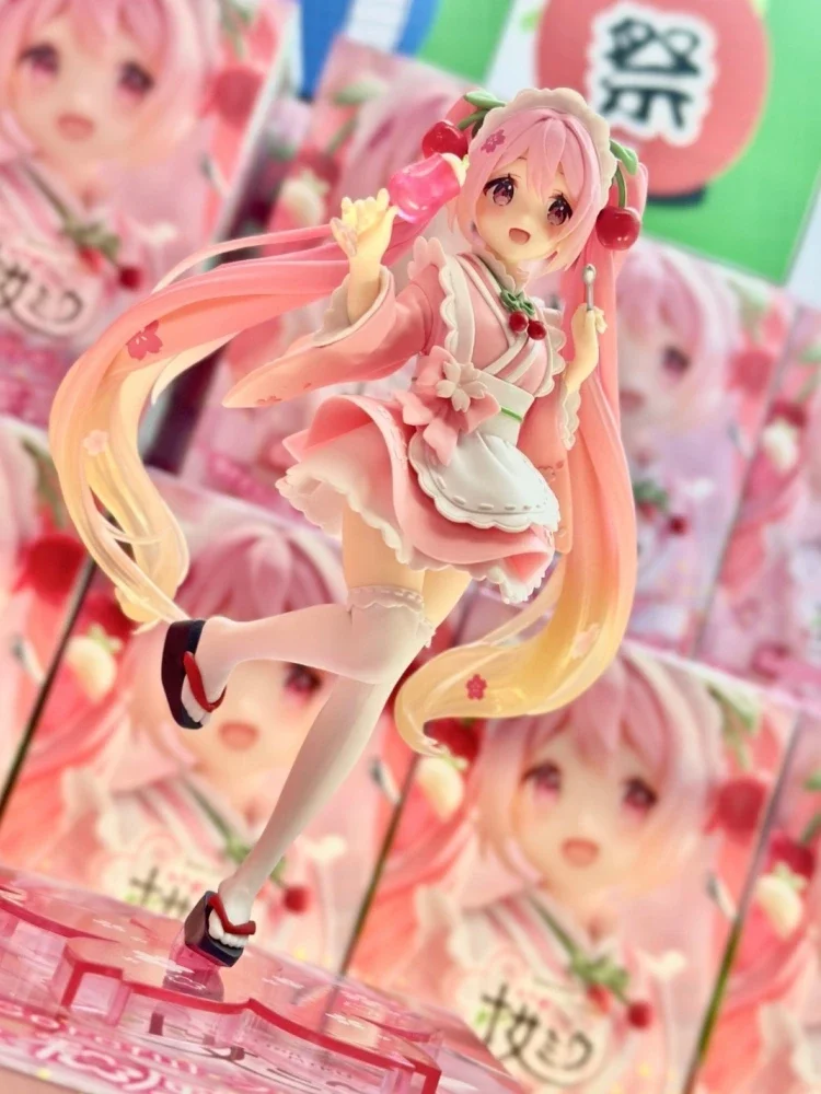 kawaii 18 cm taito hatsune miku coreful sakura wafuu kissa ver. figurine de demoiselle d'honneur, modèle de dessin animé, jouets à collectionner, cadeau de remise de diplôme kawaii 18 cm taito hatsune miku coreful sakura wafuu kissa ver. figurine de demoiselle d'honneur, modèle de dessin animé, jouets à collectionner, cadeau de remise de diplôme