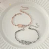 bracelet chat opale délicat pour femmes, strass exquis, pendentif kitty neko, bijoux cadeaux pour meilleure amie fille