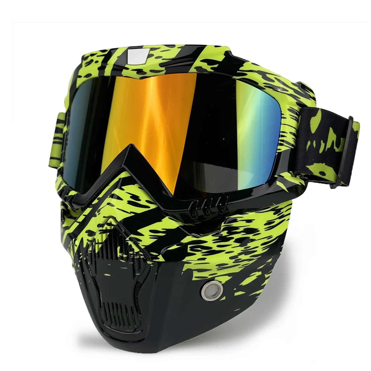 masque facial de moto, vélo, masque facial coupe vent et résistant au sable, masque de protection complet, lunettes colorées, tactique masque facial de moto, vélo, masque facial coupe vent et résistant au sable, masque de protection complet, lunettes colorées, tactique
