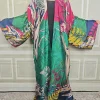cardigan kimono boho chic grande taille imprimé à la mode pour femmes, couverture de plage légère d'été, robe poncho décontractée pour femmes