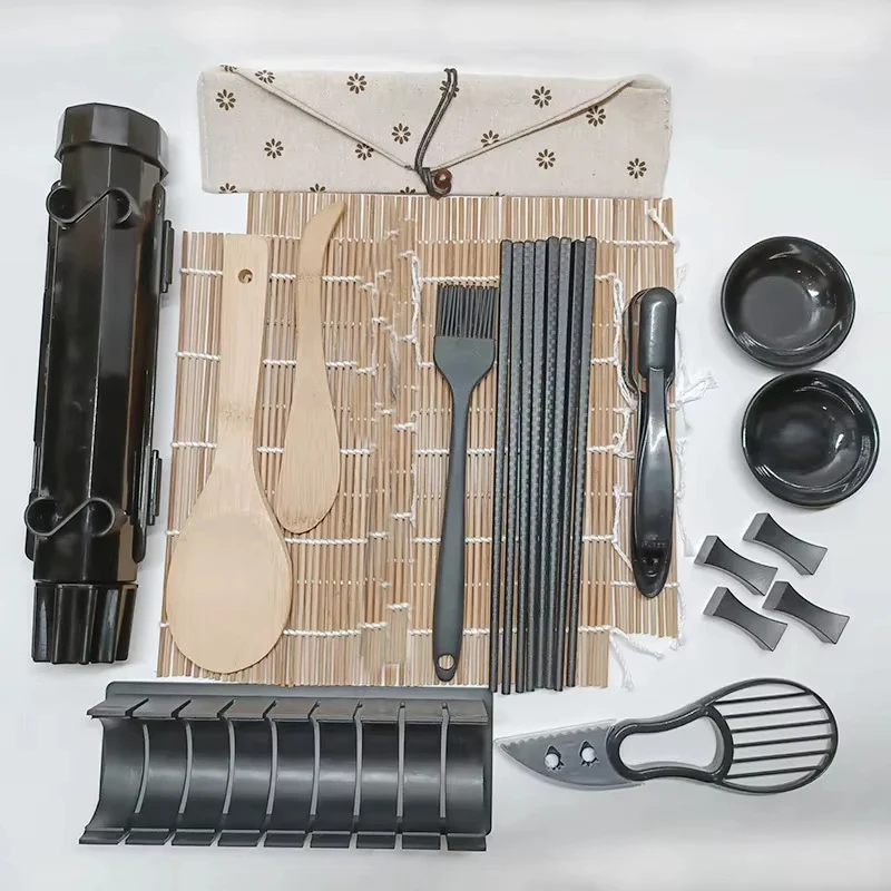 ensemble de fabrication de sushi, moule à sushi, kit de rouleaux bazooka, tapis en bambou pour rouler la viande et les légumes, outils de cuisine, gadgets, accessoires n3 ensemble de fabrication de sushi, moule à sushi, kit de rouleaux bazooka, tapis en bambou pour rouler la viande et les légumes, outils de cuisine, gadgets, accessoires n3