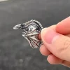 anneaux de dragon style gothique punk, ailes de ptérosaure, anneaux réglables d'ouverture pour hommes et femmes, bijoux vintage, accessoires cadeaux