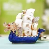 mignon dragon bateau à voile navire pendentif à breloque strass cristal voiture sac à main porte clés bijoux mariage créatif fête cadeau