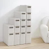 armoire latérale de style japonais pour cuisine, réfrigérateur, unité de rangement sur pied pour salle de bain, étagère de rangement à tiroirs multicouches de 18cm