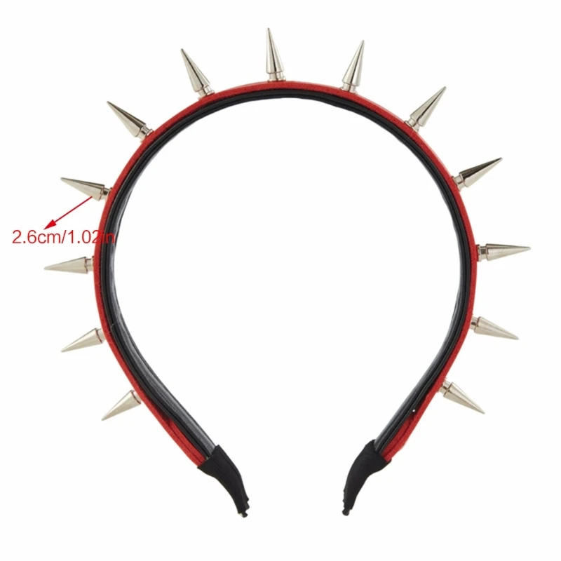 serre tête à pointes en cuir, bandeau à rivets, bandeau punk, diadèmes gothiques, bandeau steampunk rock pour hommes serre tête à pointes en cuir, bandeau à rivets, bandeau punk, diadèmes gothiques, bandeau steampunk rock pour hommes