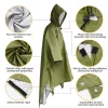 solomon poncho imperméable multifonctionnel, imperméable, housse à capuche, camping en plein air, randonnée, voyage, moto, équipement de pluie, tente