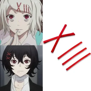 Épingle à cheveux rouge Tokyo Ghoul Juzo Suzuya Kagerou, 5 pièces/lot, projet Tateyama Ayano, accessoires quotidiens, couvre-chef, accessoires de Cosplay Épingle à cheveux rouge Tokyo Ghoul Juzo Suzuya Kagerou, 5 pièces/lot, projet Tateyama Ayano, accessoires quotidiens, couvre-chef, accessoires de Cosplay