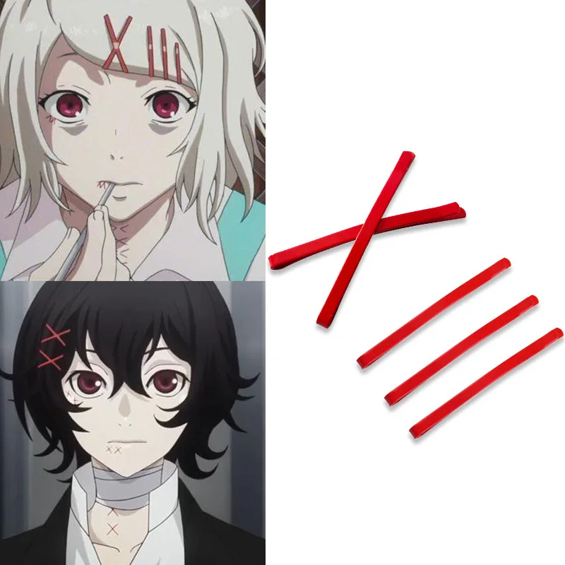 Épingle à cheveux rouge Tokyo Ghoul Juzo Suzuya Kagerou, 5 pièces/lot, projet Tateyama Ayano, accessoires quotidiens, couvre-chef, accessoires de Cosplay Épingle à cheveux rouge Tokyo Ghoul Juzo Suzuya Kagerou, 5 pièces/lot, projet Tateyama Ayano, accessoires quotidiens, couvre-chef, accessoires de Cosplay
