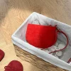 porte monnaie en cuir pu et daim, sac à bandoulière, rouge à lèvres, pochette pour écouteurs, mini sac de rangement, couleur unie, portefeuille avec lanière, streetwear