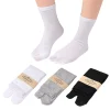 1 5 paires de chaussettes à deux doigts de style japonais, chaussettes à sabots unisexes, chaussettes de séparation des orteils en polyester, tongs kimono, sandales à bout fendu