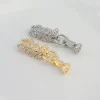 connecteur de chaîne de perles tête de dragon ovale en zirconium incrusté de cuivre, 1 pièce, accessoire de collier de bracelet à bricoler soi même, matériel de fabrication de bijoux