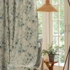 napearl village style imprimé rideau fenêtre ombrage rideau floral pour salon chambre décor à la maison 1 pc