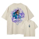 T-shirt Manches Courtes pour Homme, Anime Kimetsu No Yaiba, Vintage, Délavé, Kamado Tanjirou, Respzed, Giyuu Akatro Nezuko
