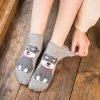 chaussettes de rinçage pour chiot de dessin animé mignon pour femmes, chaussettes courtes confortables et respirantes, 03, 5 paires