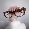 lunettes kawaii rétro anime, accessoire décoratif y2k, cadres de dessins animés sans lentilles, cadeaux à la mode pour filles