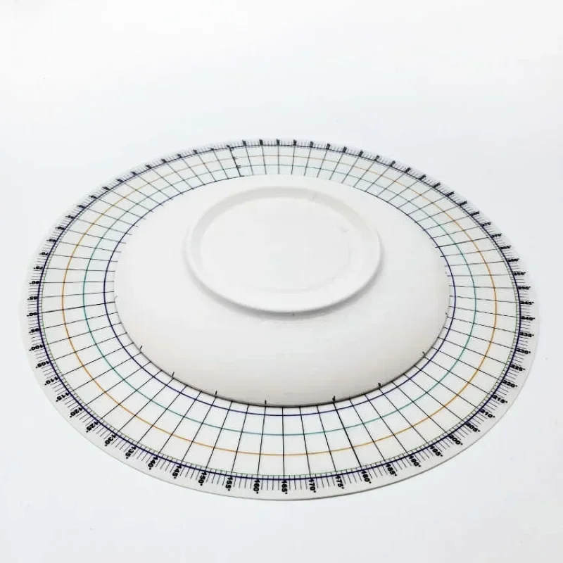 diviseur rond de poterie de 26cm, pièces égaux circulaires, règle de séparation de carte, bricolage, sous glaçure en céramique peinte, tampon auxiliaire, outil de peinture diviseur rond de poterie de 26cm, pièces égaux circulaires, règle de séparation de carte, bricolage, sous glaçure en céramique peinte, tampon auxiliaire, outil de peinture