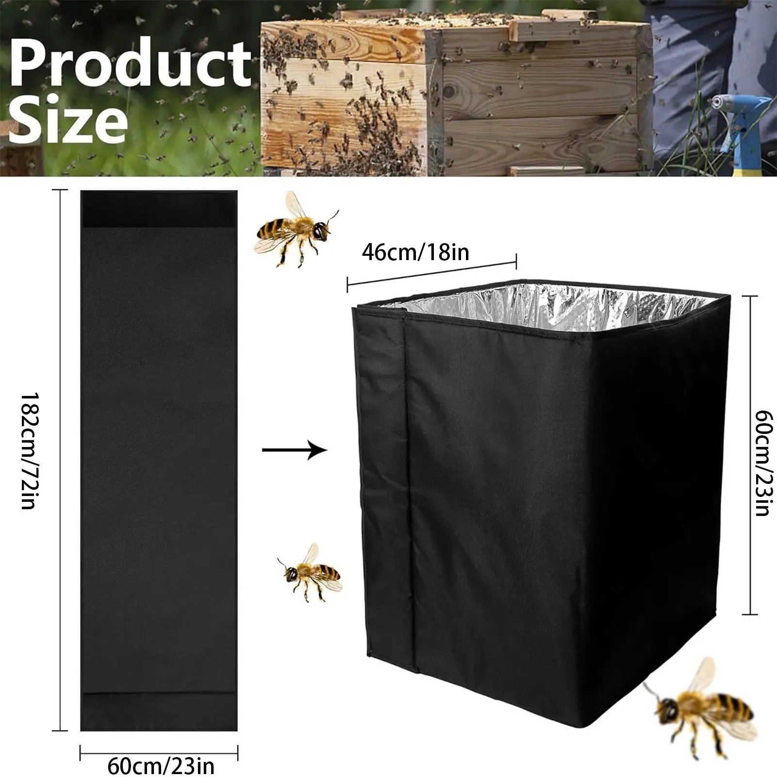 oxford – housse isolante réglable pour ruche d'abeille 600d, imperméable, coupe vent, pour temps froid, fournitures pour l'apiculture, hiver oxford – housse isolante réglable pour ruche d'abeille 600d, imperméable, coupe vent, pour temps froid, fournitures pour l'apiculture, hiver