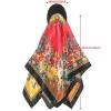chapeau foulard en soie satinée pour vacances, avec bord imprimé, chapeau de soleil et bandeau, écharpe carrée élégante 2 en 1