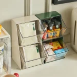 Boîte de rangement de sachets de thé, boîte de rangement de liquide de café, support de Classification de sachets de thé de café en acrylique Transparent