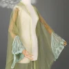 cardigan hanfu féerique élégant pour femmes, manteau en tulle et mousseline de soie ancienne avec grandes manches, poignets papillon, costume de cosplay de danse
