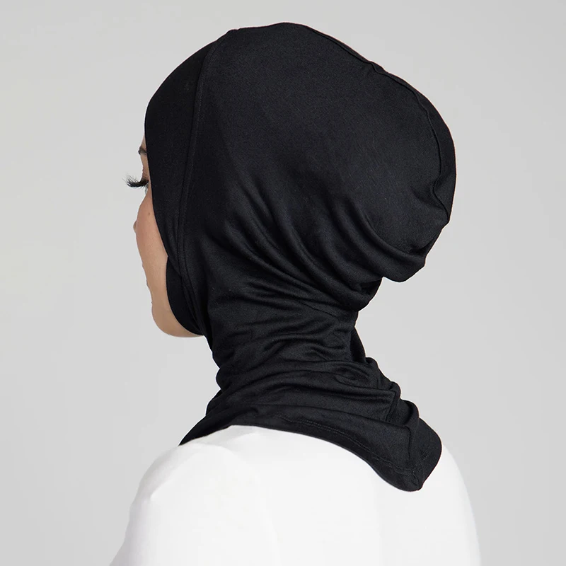 Turban en coton pour femme musulmane, sous-écharpe, hijab modal, bonnet intérieur, châle extensible, couverture complète du cou, nouvelle collection Turban en coton pour femme musulmane, sous-écharpe, hijab modal, bonnet intérieur, châle extensible, couverture complète du cou, nouvelle collection