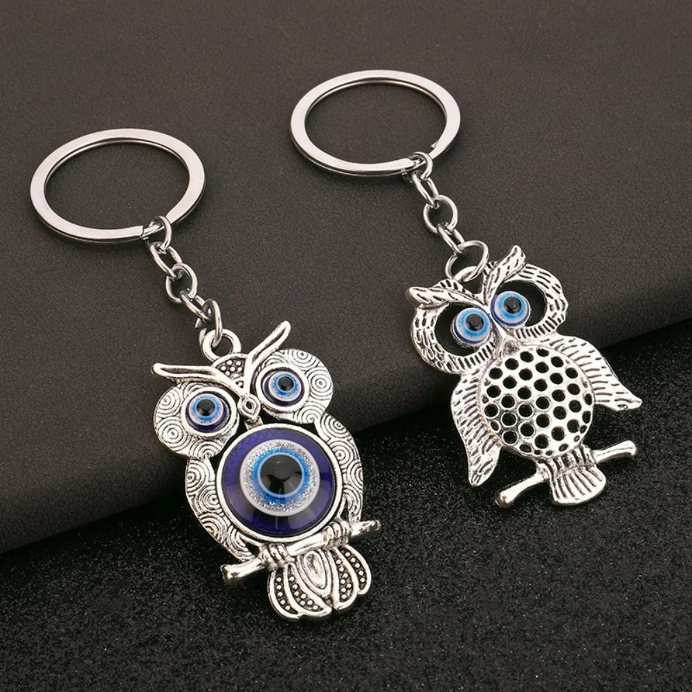 couleur argent bleu profond hibou animal femmes sac accessoires religieux mauvais œil porte clés pendentif voiture clé et porte clés couleur argent bleu profond hibou animal femmes sac accessoires religieux mauvais œil porte clés pendentif voiture clé et porte clés