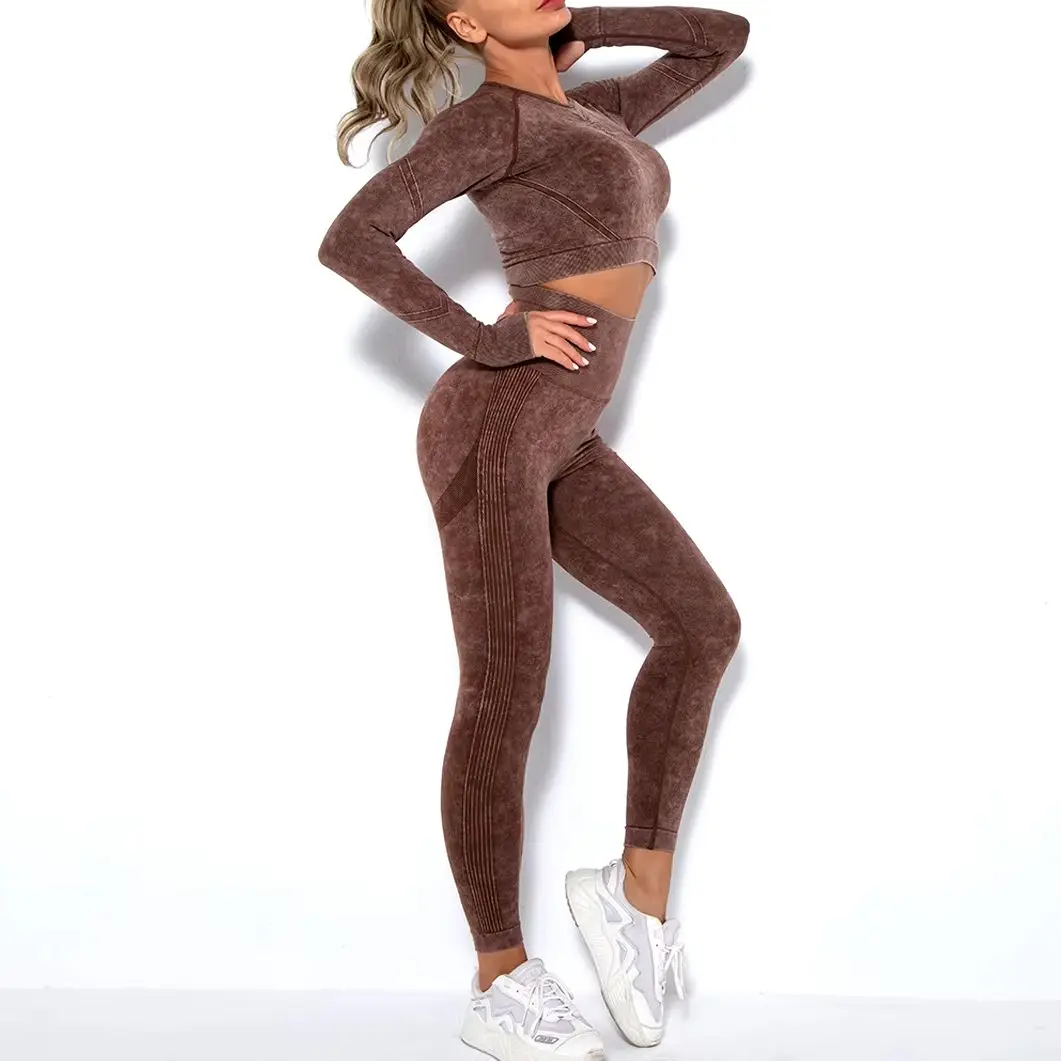 NADANBAO-Ensemble deux pièces pour femme, leggings de fitness push-up, haut court d’entraînement, vêtements de sport, collants de yoga imbibés, automne et hiver NADANBAO-Ensemble deux pièces pour femme, leggings de fitness push-up, haut court d’entraînement, vêtements de sport, collants de yoga imbibés, automne et hiver