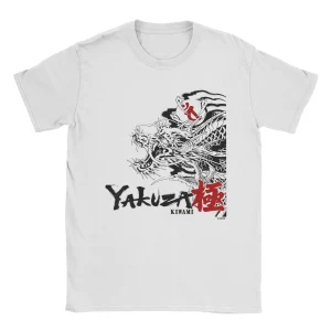 Comme un Dragon & Yakuza Kiwami T-Shirt pour hommes pur coton Vintage T-Shirt japon jeu T-Shirt à manches courtes vêtements grande taille Comme un Dragon & Yakuza Kiwami T-Shirt pour hommes pur coton Vintage T-Shirt japon jeu T-Shirt à manches courtes vêtements grande taille