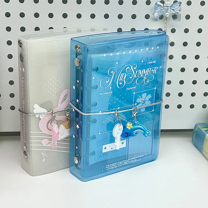 nouveau cahier de pages diviseurs, classeur bleu océan d'été a7, organisateur de couverture en pvc à trois volets, planificateur rafraîchissant avec accessoire de charme nouveau cahier de pages diviseurs, classeur bleu océan d'été a7, organisateur de couverture en pvc à trois volets, planificateur rafraîchissant avec accessoire de charme