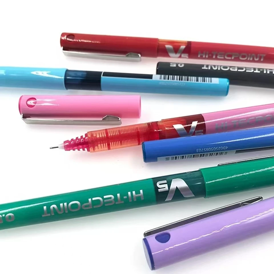 stylo à bille roulante à encre liquide pure extra fine, stylos gel pilot v5, pointe illac, 12 couleurs assorties, pointe haute patch, 0.5mm, japon stylo à bille roulante à encre liquide pure extra fine, stylos gel pilot v5, pointe illac, 12 couleurs assorties, pointe haute patch, 0.5mm, japon
