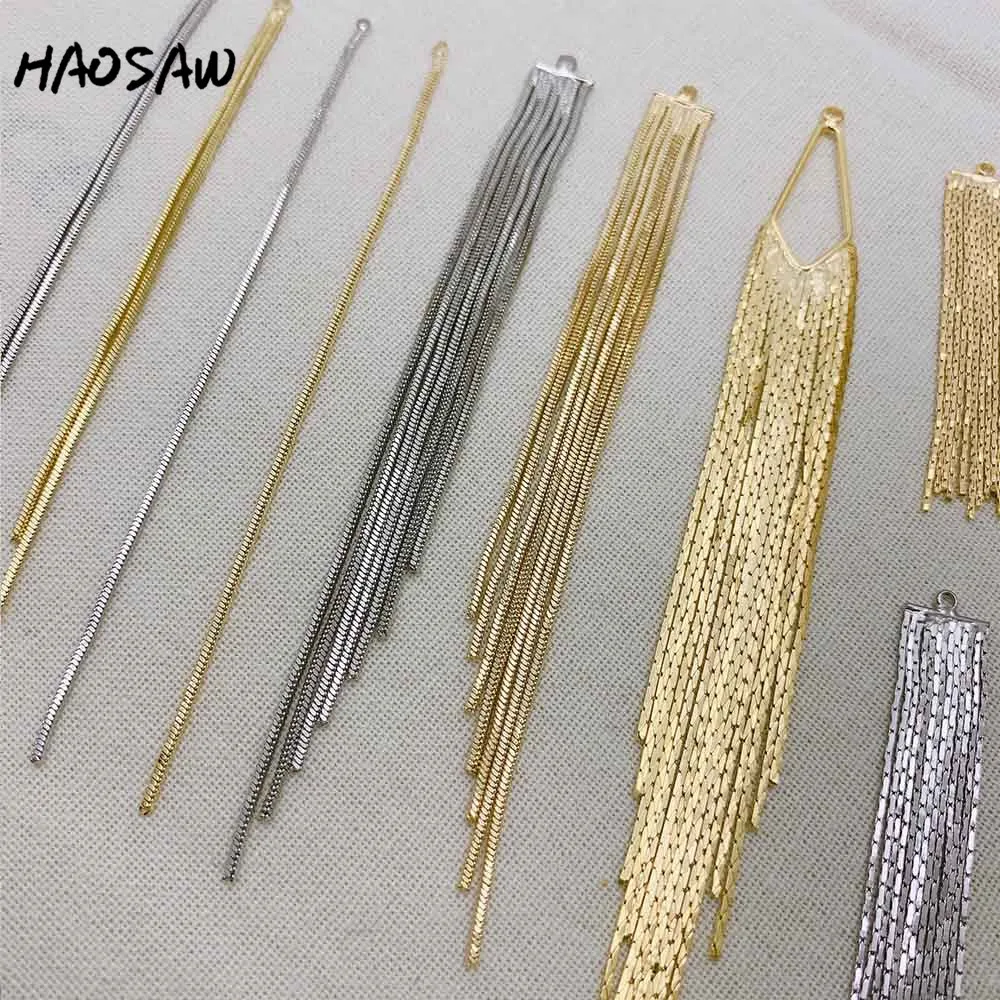 haosaw – lot de 4 pièces, accessoires de bijoux/soudé/boucles d'oreilles diy/chaîne serpent/plaqué or véritable/fait à la main/résultats de boucles d'oreilles haosaw – lot de 4 pièces, accessoires de bijoux/soudé/boucles d'oreilles diy/chaîne serpent/plaqué or véritable/fait à la main/résultats de boucles d'oreilles