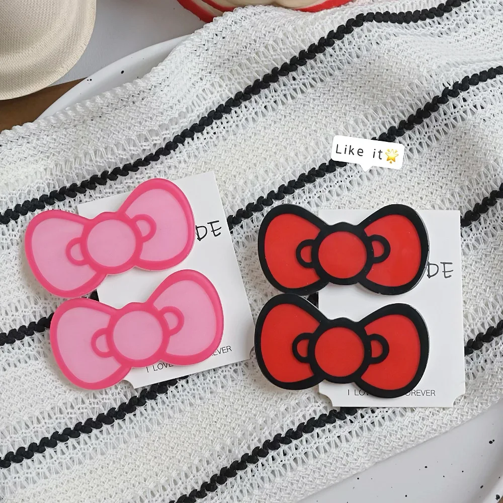 pince à cheveux avec nœud de dessin animé en alliage de résine, nouvelle tendance japonaise, accessoires pour cheveux de fête d'étudiant kawaii, clip latéral mignon pour femmes, pince à bec de canard pince à cheveux avec nœud de dessin animé en alliage de résine, nouvelle tendance japonaise, accessoires pour cheveux de fête d'étudiant kawaii, clip latéral mignon pour femmes, pince à bec de canard