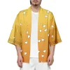 cardigan kimono rose pour femmes, anime demon kamade zezeko, manteau d'été kamado tanjirou à carreaux verts pour hommes, manteau haori japonais