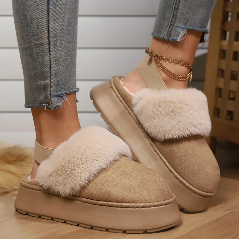 pantoufles chaudes d'hiver pour femmes, style coréen, semelle épaisse, doublure polaire, bottes chaudes, populaires ins, pantoufles de chambre à coucher en plein air, tendance pantoufles chaudes d'hiver pour femmes, style coréen, semelle épaisse, doublure polaire, bottes chaudes, populaires ins, pantoufles de chambre à coucher en plein air, tendance