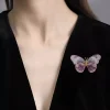 broche papillon brodée exquise pour femme, haut de gamme, élégant, rétro, corsage d'insecte, design haut de gamme, accessoire de costume