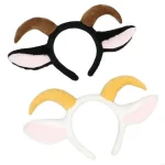 39bd Halloween Lamb Horn Bandbands Cosplay Lamb Horn Heatwear Bands Hoadwear Sheep HairBands Birthday