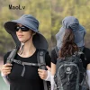 Chapeau d&rsquo;été pour femmes, Protection UV Anti-cou, pare-soleil pour hommes, pêche, randonnée, châle à large bord, Protection solaire, casquette queue de cheval, undefin