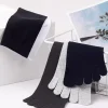 5 paires automne hiver chaussettes à orteils absorbant la sueur femmes chaussettes à cinq doigts à bout fendu tube haut anti dérapant équipage chaussettes dames