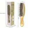 brosse à cheveux japonaise premiun, massage du cuir chevelu, haute qualité, portable, doux, anti frisottis, peigne, masseur de tête, outils de coiffure, 1 pièce
