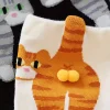 2 paires/1 paire de jolies chaussettes chat tabby 3d avec pattes de chat en bottes et cols de cloche chaussettes longues chaudes d'hiver pour hommes et femmes