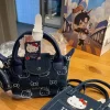 kitty denim sac à bandoulière nouveau design boulette impression mignon kawaii sac à bandoulière pour femmes filles accessoire de mode