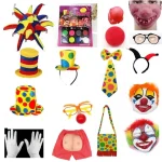 Costume de cosplay de clown LYus pour enfants et adultes, accessoires de performance, masque, chapeau antarctique, chaussures, bas, décoration de fête Tim ade, Halloween Costume de cosplay de clown LYus pour enfants et adultes, accessoires de performance, masque, chapeau antarctique, chaussures, bas, décoration de fête Tim ade, Halloween