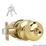 Handles porte verrouillage d’entrée Poignée bouton porte rond pour les passages d’entrée Lock 448a Handles porte verrouillage d’entrée Poignée bouton porte rond pour les passages d’entrée Lock 448a