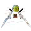 blocs de construction moc, mini figurine de samouraï masqué, modèle d'assemblage, décoration, personnage de télévision animé, ornement, jouet cadeau à collectionner