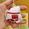 maneki neko porte clés de voiture chat chanceux voiture sac à dos porte clés meilleur ami pendentif à breloques couple cadeau porte clés