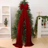 Grand nœud décoratif de noël 2025, nœuds décoratifs de noël, pour la décoration d&rsquo;arbre de noël, portes d&rsquo;entrée, activités de plein air